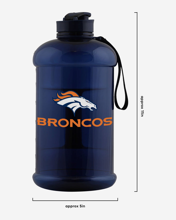 Denver Broncos Large Team Color Clear Sports Bottle FOCO - FOCO.com