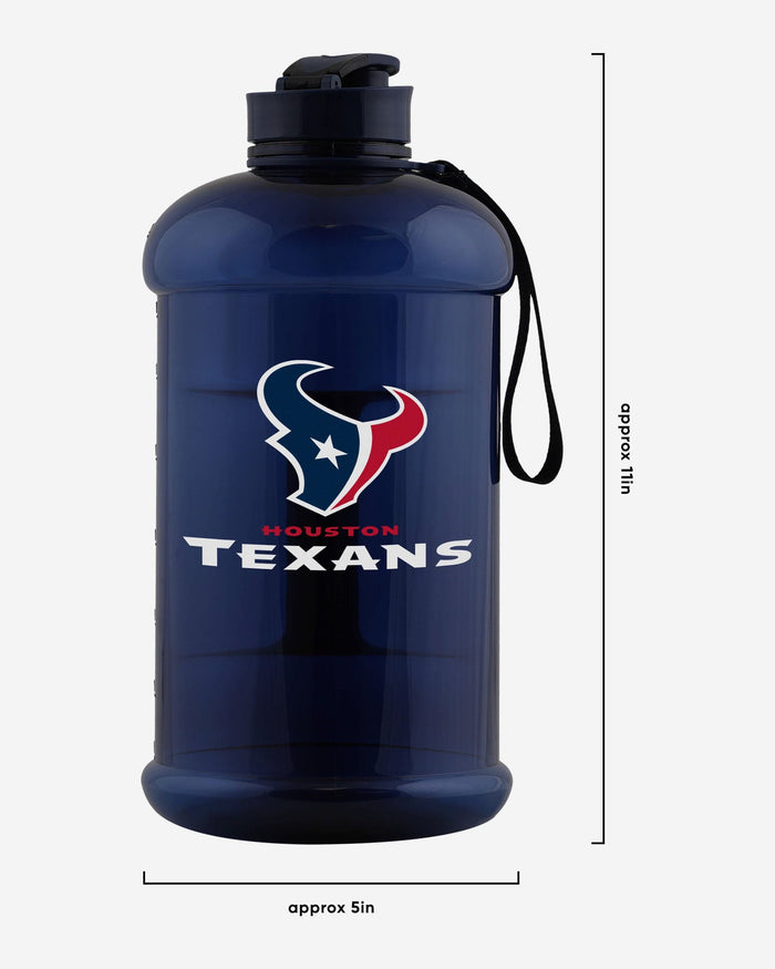 Houston Texans Large Team Color Clear Sports Bottle FOCO - FOCO.com