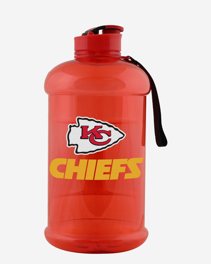 Kansas City Chiefs Large Team Color Clear Sports Bottle FOCO - FOCO.com