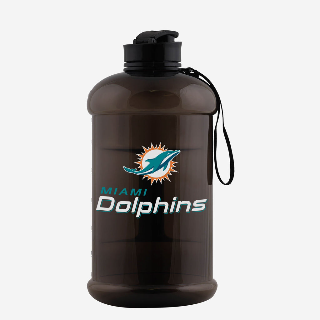 Miami Dolphins Large Team Color Clear Sports Bottle FOCO - FOCO.com