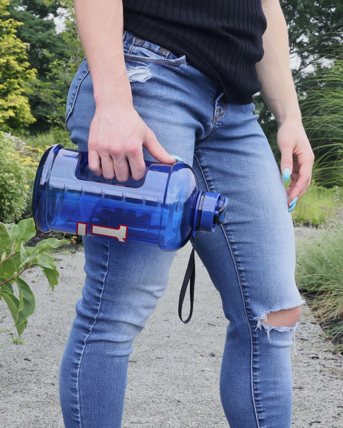 New York Giants Large Team Color Clear Sports Bottle FOCO - FOCO.com