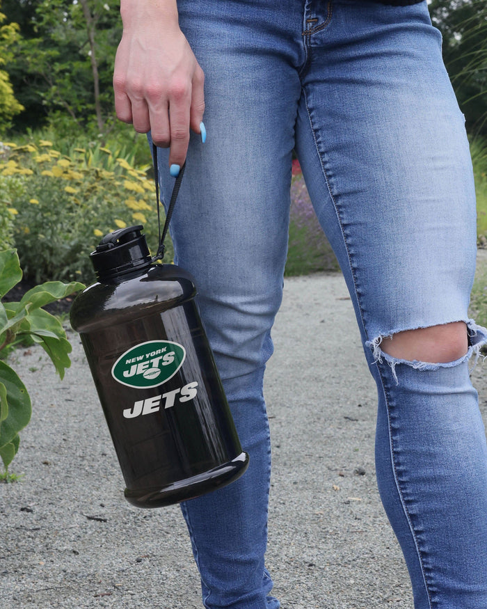New York Jets Large Team Color Clear Sports Bottle FOCO - FOCO.com