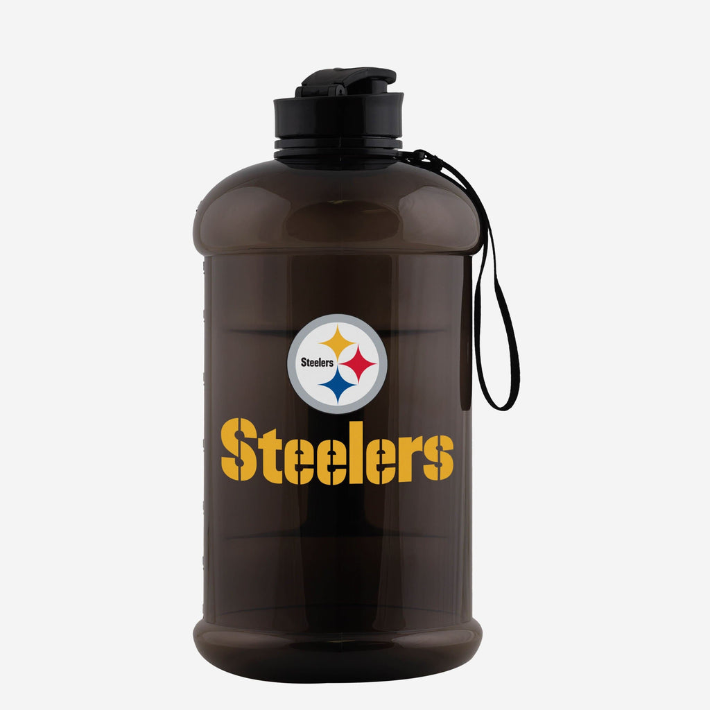 Pittsburgh Steelers Large Team Color Clear Sports Bottle FOCO - FOCO.com