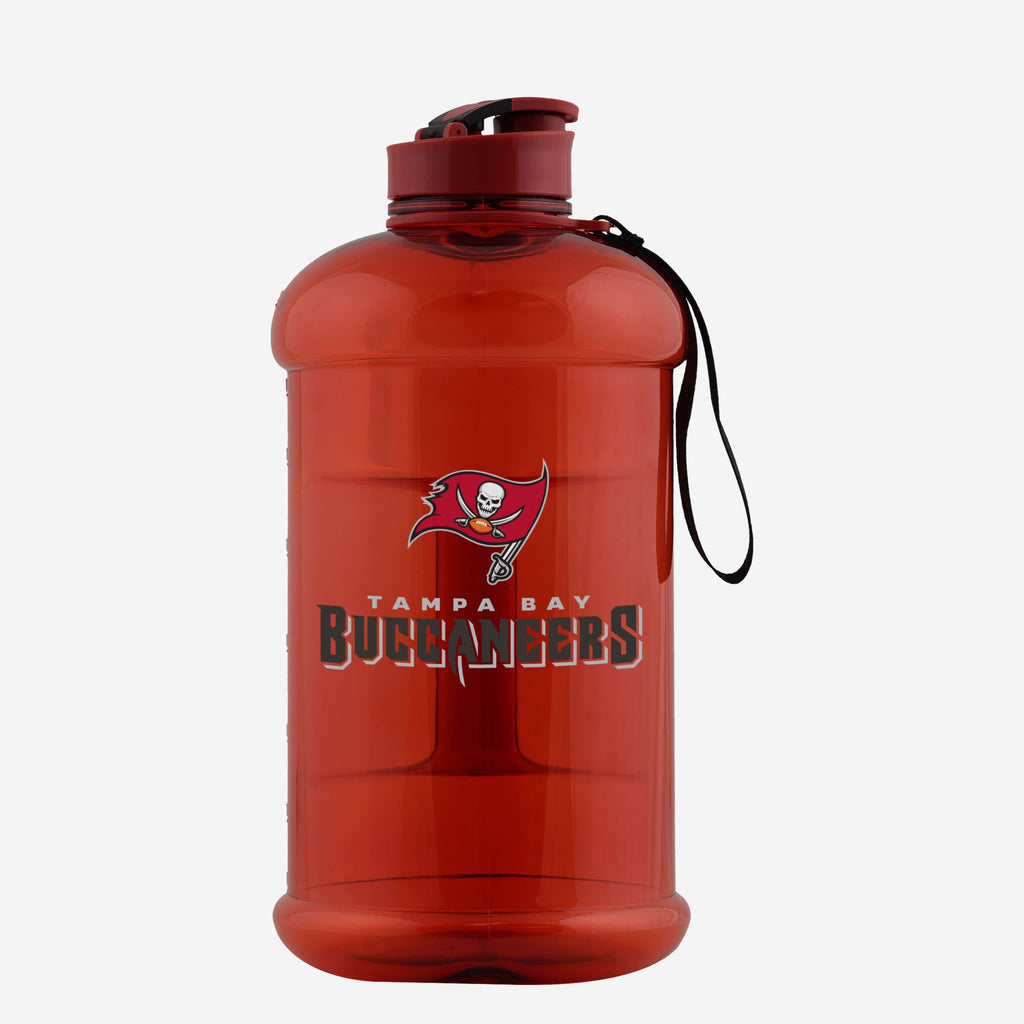 Tampa Bay Buccaneers Large Team Color Clear Sports Bottle FOCO - FOCO.com