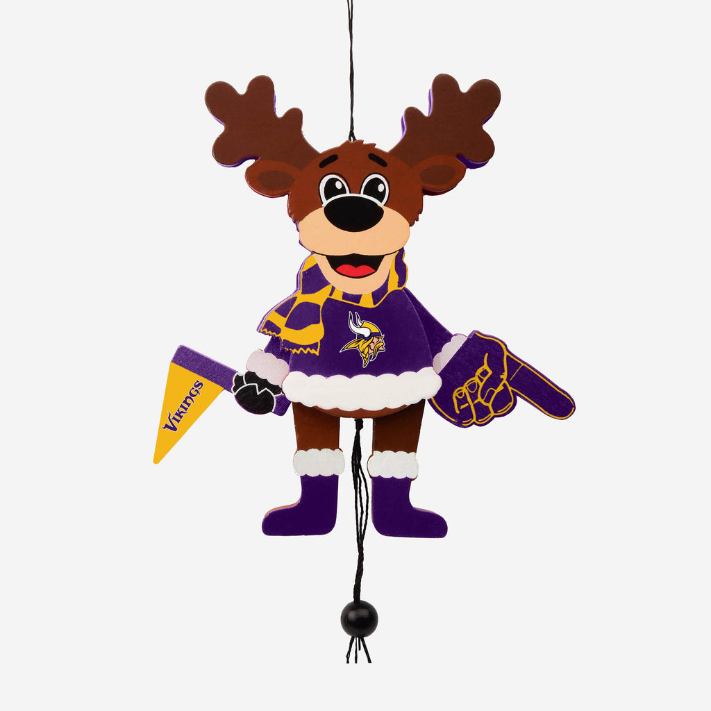 Minnesota Vikings Cheering Reindeer Ornament FOCO - FOCO.com