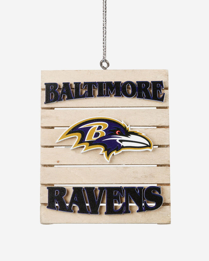 Baltimore Ravens Wood Pallet Sign Ornament FOCO - FOCO.com
