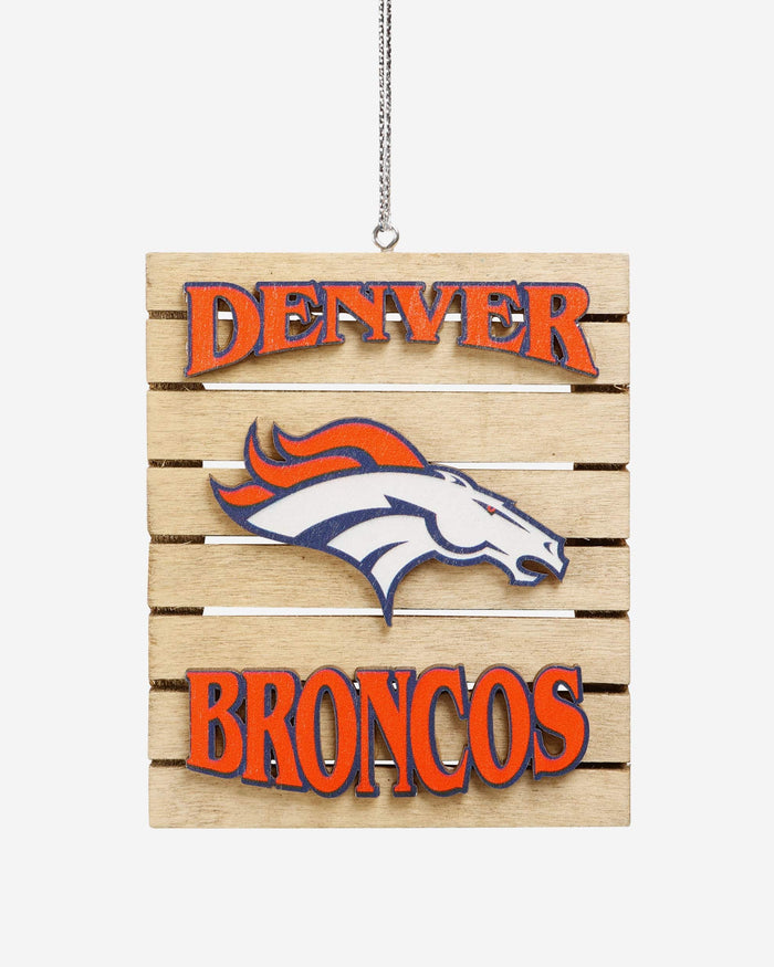Denver Broncos Wood Pallet Sign Ornament FOCO - FOCO.com