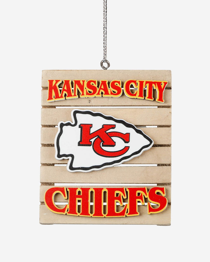 Kansas City Chiefs Wood Pallet Sign Ornament FOCO - FOCO.com