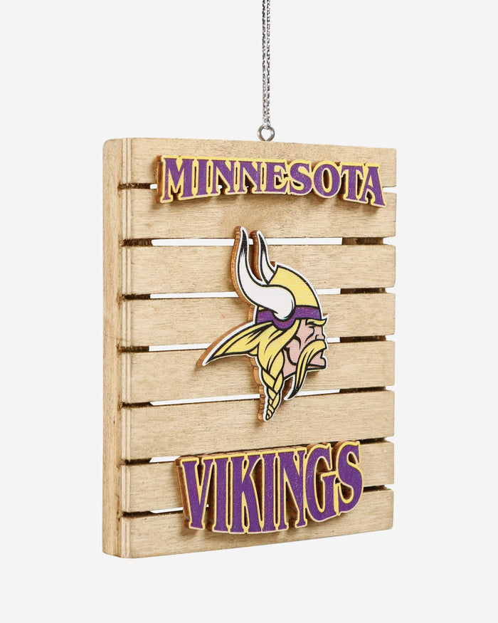 Minnesota Vikings Wood Pallet Sign Ornament FOCO - FOCO.com