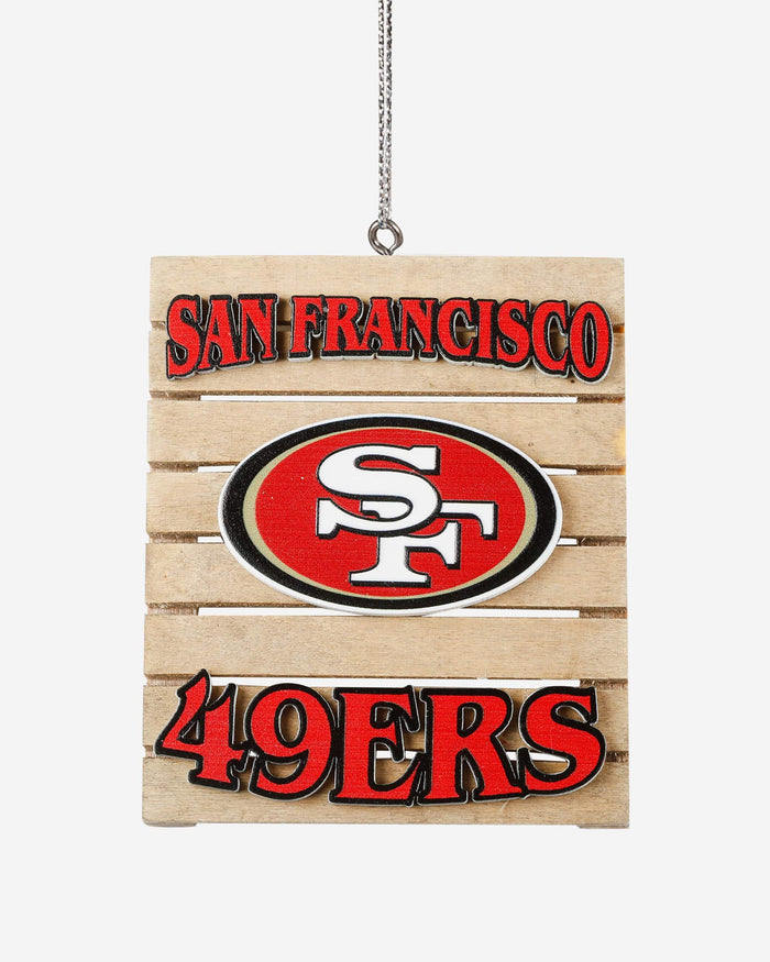 San Francisco 49ers Wood Pallet Sign Ornament FOCO - FOCO.com