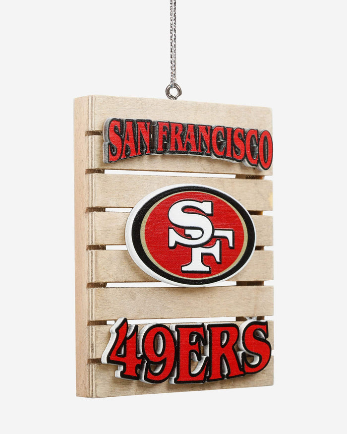 San Francisco 49ers Wood Pallet Sign Ornament FOCO - FOCO.com